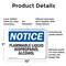 Signmission Flammable Liquid Isopropanol Alcohol OSHA Notice Sign, Plastic, 10in W x 7in L, 2PK OS-2PACK-NS-P-710-L-12763 - alternate 6